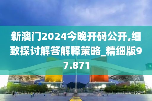 新澳門2024今晚開碼公開,細致探討解答解釋策略_精細版97.871