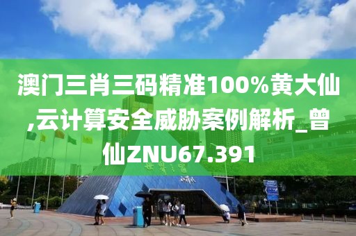 澳門三肖三碼精準100%黃大仙,云計算安全威脅案例解析_曾仙ZNU67.391