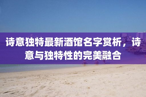 詩意獨特最新酒館名字賞析，詩意與獨特性的完美融合