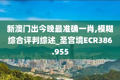 新澳門出今晚最準(zhǔn)確一肖,模糊綜合評判綜述_圣宮境ECR386.955