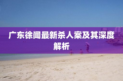 廣東徐聞最新殺人案及其深度解析