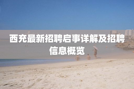 西充最新招聘啟事詳解及招聘信息概覽