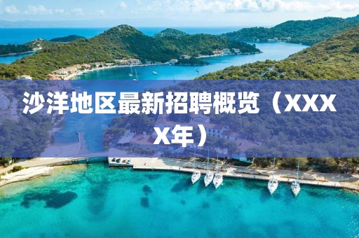 沙洋地區(qū)最新招聘概覽（XXXX年）