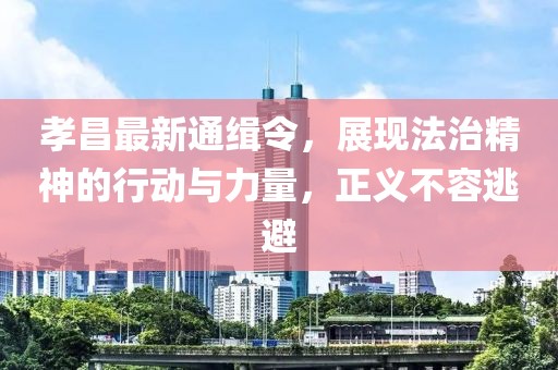 孝昌最新通緝令，展現(xiàn)法治精神的行動(dòng)與力量，正義不容逃避