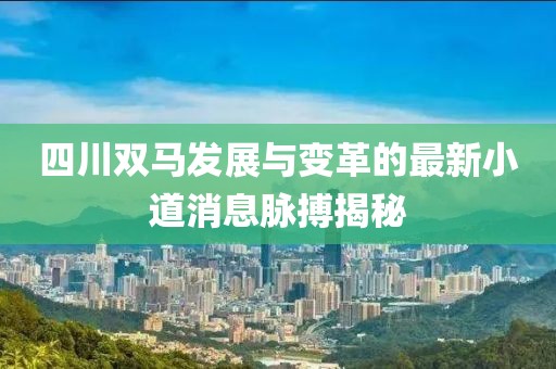 四川雙馬發(fā)展與變革的最新小道消息脈搏揭秘