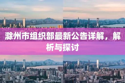 滁州市組織部最新公告詳解，解析與探討