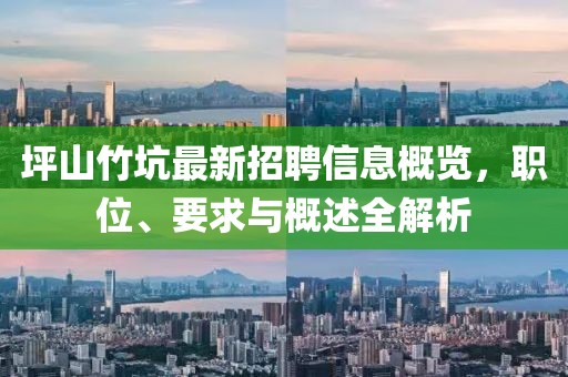 坪山竹坑最新招聘信息概覽，職位、要求與概述全解析