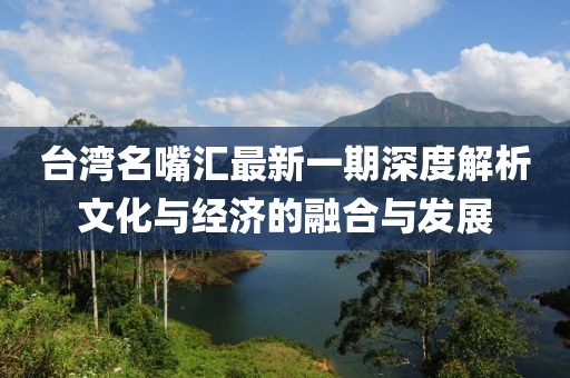 臺灣名嘴匯最新一期深度解析文化與經(jīng)濟(jì)的融合與發(fā)展