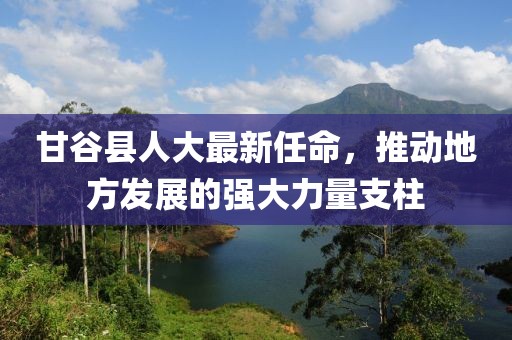 甘谷縣人大最新任命，推動(dòng)地方發(fā)展的強(qiáng)大力量支柱