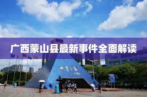 廣西蒙山縣最新事件全面解讀