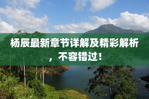 楊辰最新章節(jié)詳解及精彩解析，不容錯(cuò)過！