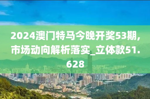 2024澳門特馬今晚開獎53期,市場動向解析落實_立體款51.628