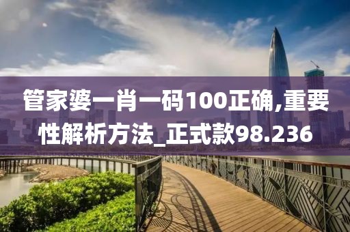 管家婆一肖一碼100正確,重要性解析方法_正式款98.236