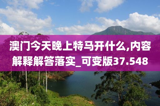 澳門今天晚上特馬開什么,內(nèi)容解釋解答落實(shí)_可變版37.548