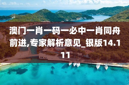 澳門一肖一碼一必中一肖同舟前進,專家解析意見_銀版14.111
