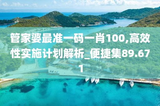 管家婆最準一碼一肖100,高效性實施計劃解析_便捷集89.671
