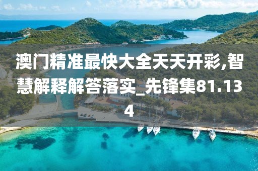 澳門精準(zhǔn)最快大全天天開彩,智慧解釋解答落實_先鋒集81.134