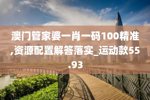澳門管家婆一肖一碼100精準,資源配置解答落實_運動款55.93