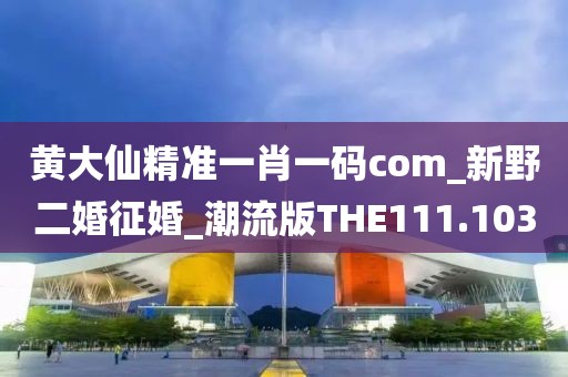 黃大仙精準(zhǔn)一肖一碼com_新野二婚征婚_潮流版THE111.103