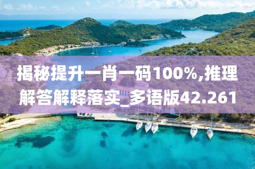 揭秘提升一肖一碼100%,推理解答解釋落實_多語版42.261