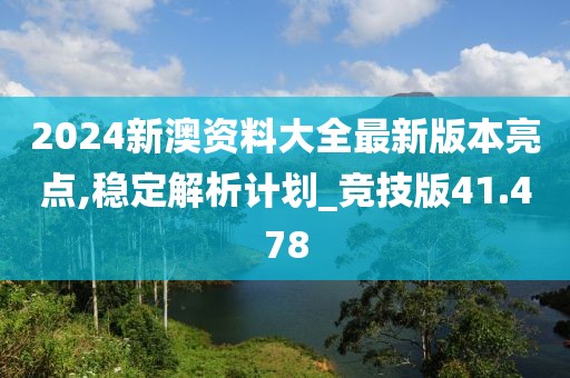 2024新澳資料大全最新版本亮點(diǎn),穩(wěn)定解析計(jì)劃_競(jìng)技版41.478