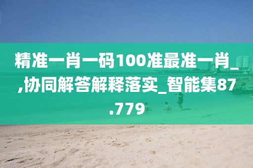 精準(zhǔn)一肖一碼100準(zhǔn)最準(zhǔn)一肖_,協(xié)同解答解釋落實(shí)_智能集87.779