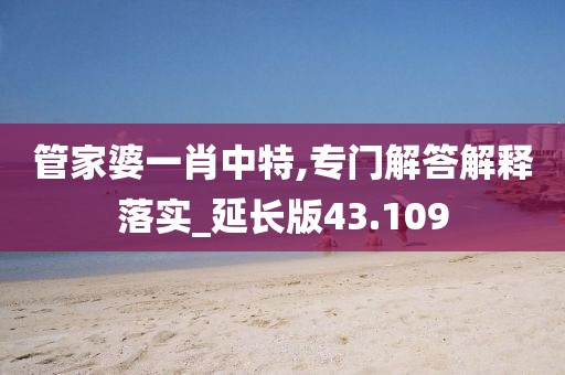 管家婆一肖中特,專門解答解釋落實_延長版43.109