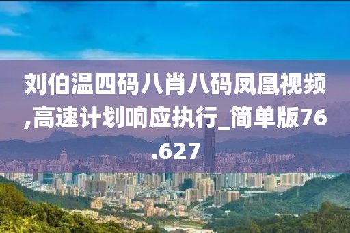 劉伯溫四碼八肖八碼鳳凰視頻,高速計(jì)劃響應(yīng)執(zhí)行_簡單版76.627